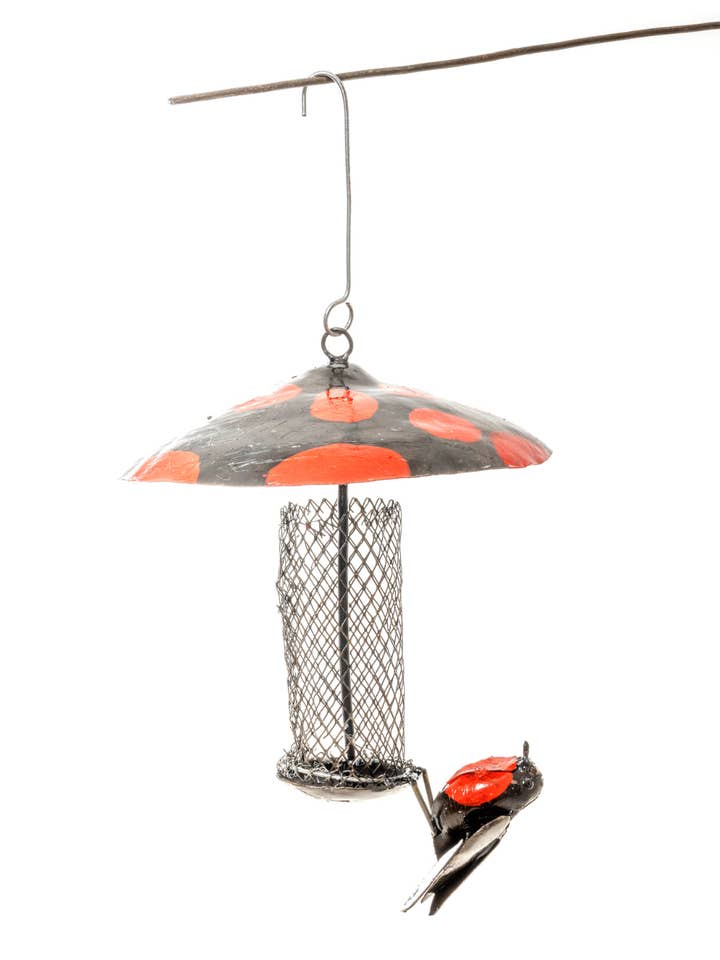 METALEN PADDENSTOEL ROODBORSTJE HANGEND voor wholesale door Zimba-Arts
