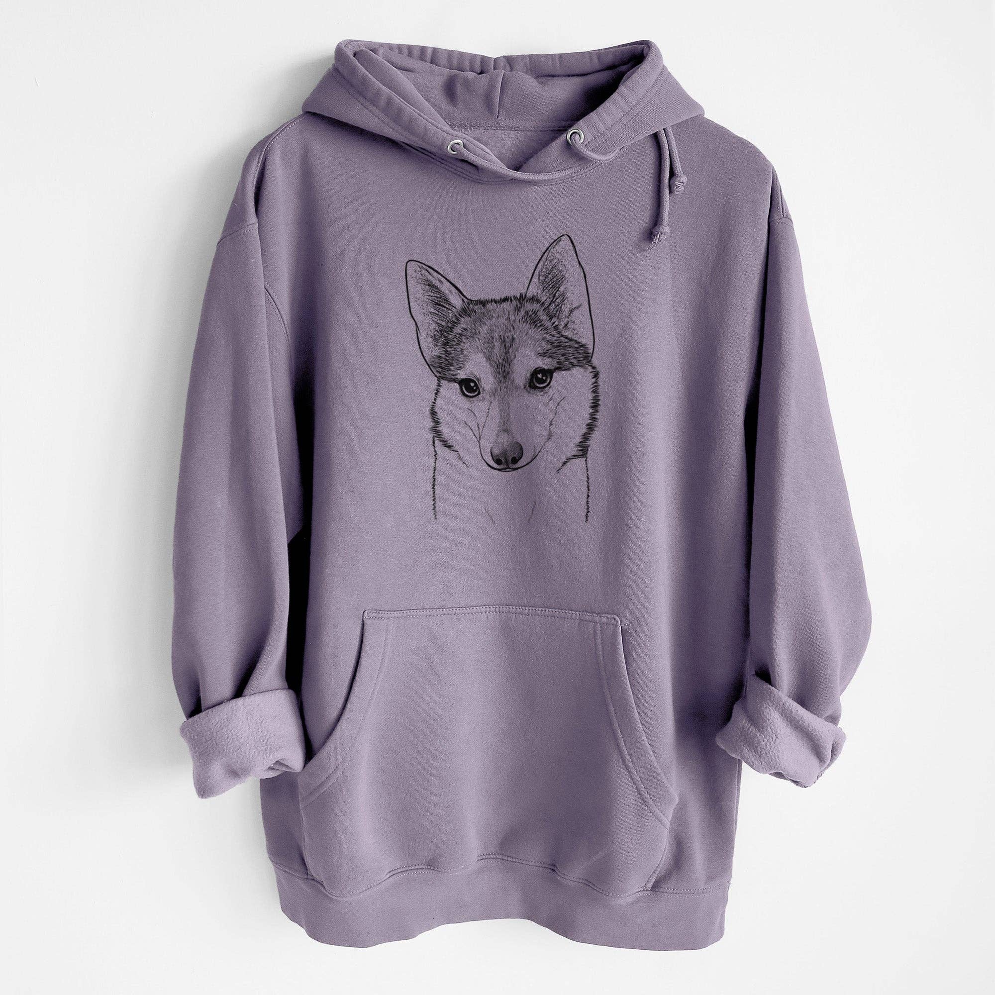 Inkopious - Wholesale Hoodie - Unisex - Nami the Alaskan Klee Kai- Heavyweight Fleece Hoodie2