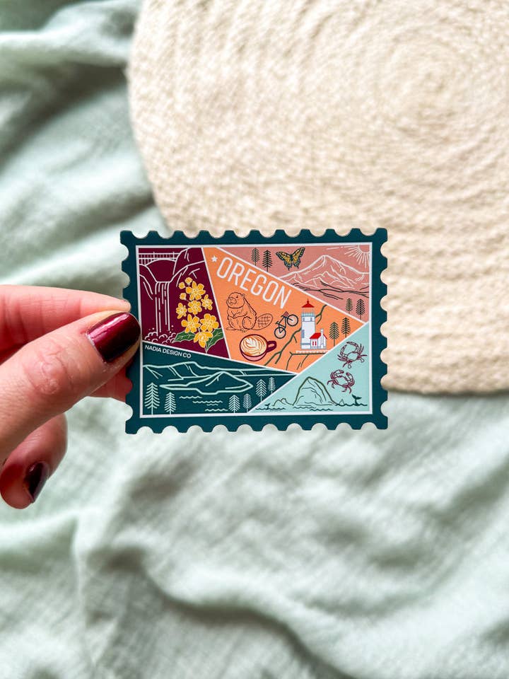 Oregon Stamp Magnet for wholesale by Nadia Design Co
