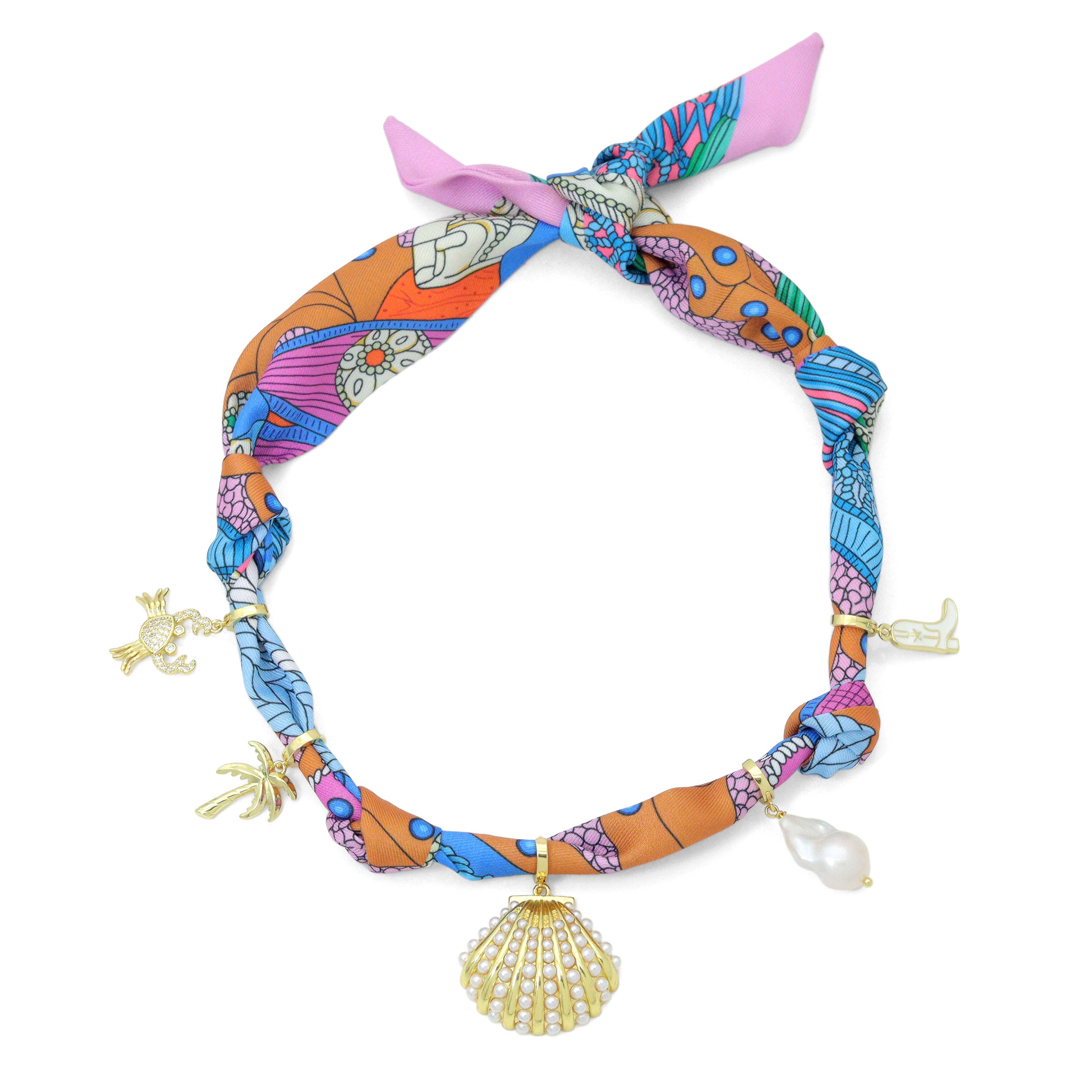 BestBeads&Beyond - Wholesale Pendant/Charm Necklace - Convertible Scarf Necklace, Adjustable Silk Scarf nkl, EF80813