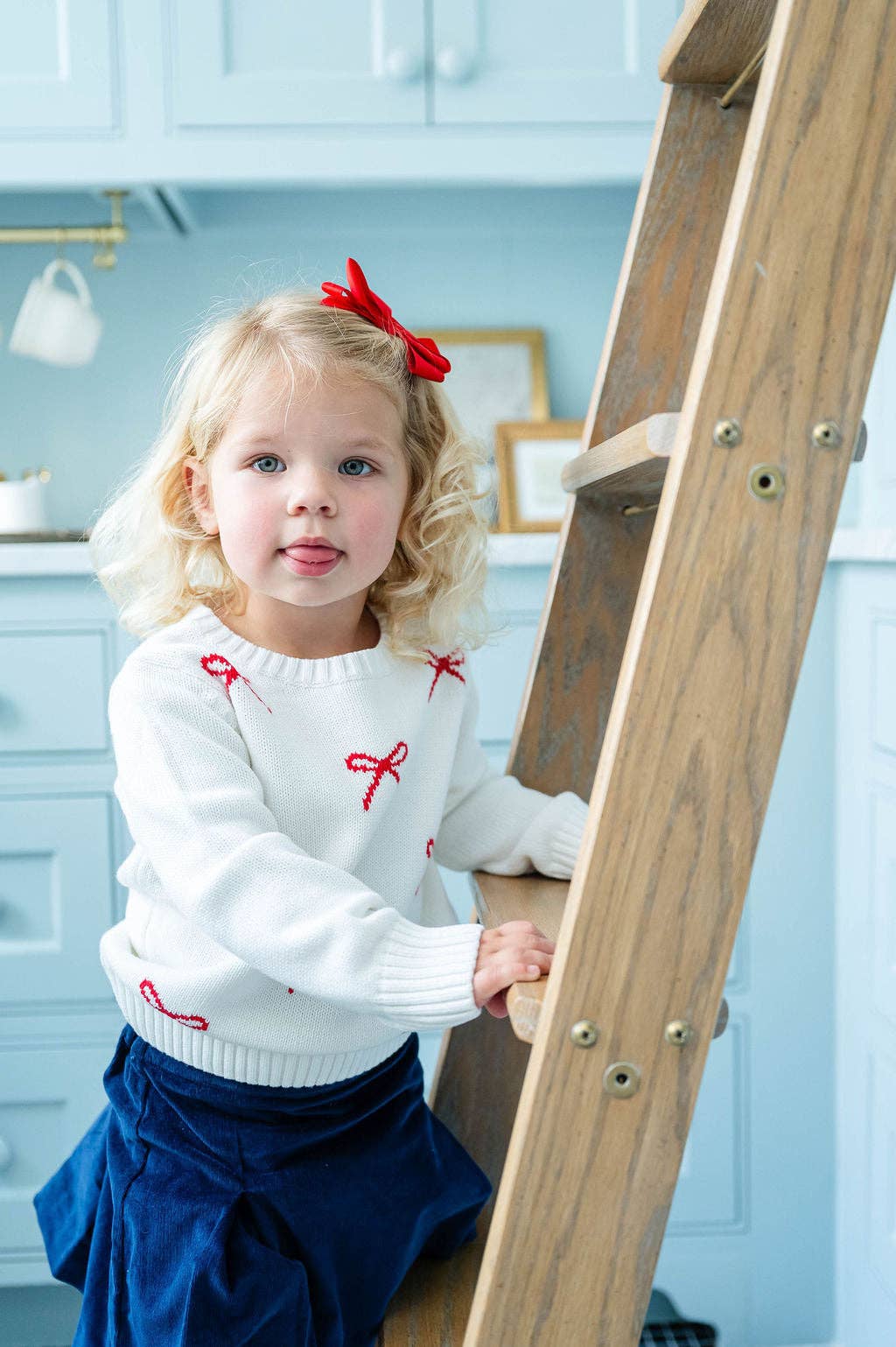 Ruth and Ralph - Wholesale Knit Sweater - Kids - Red and White Bows Sarah Sweater4