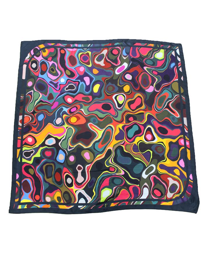 Large Silk Print Scarf Lava Party | PRE-ORDER for wholesale by Alice Alexander