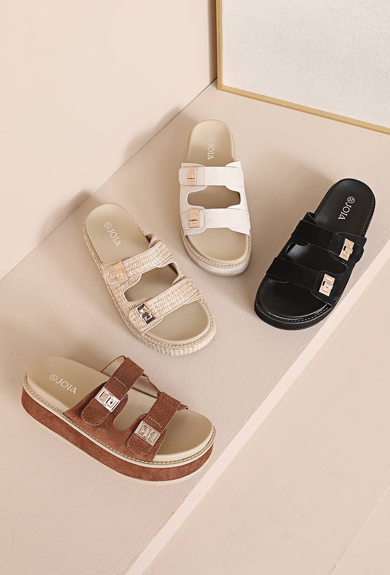 Joia Paris - Wholesale Sandals - Women's - Thick-soled clogs with trendy buckles H8-9336