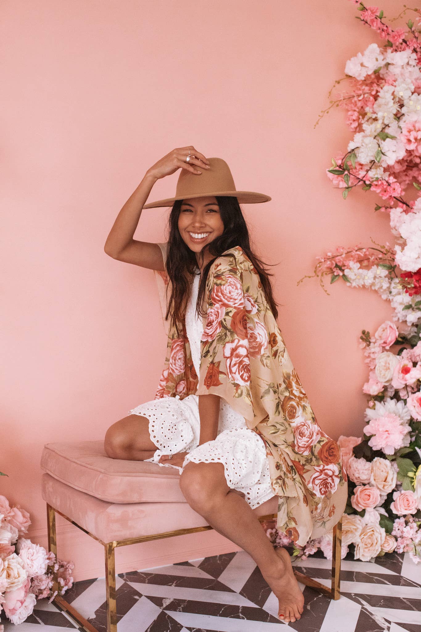 Ellemairco - Vente Kimono – femme - Kimonos légers en chiffon faits main (assortis)1