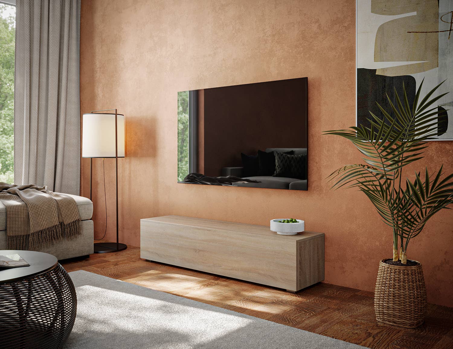 PLATAN ROOM - Wholesale Console Table - TV Cabinet TV Stand 140 cm Hanging or Standing16