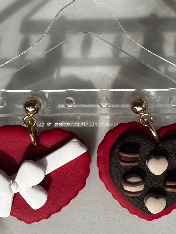 Chocolate box dangle for wholesale by SmallTownClayCo