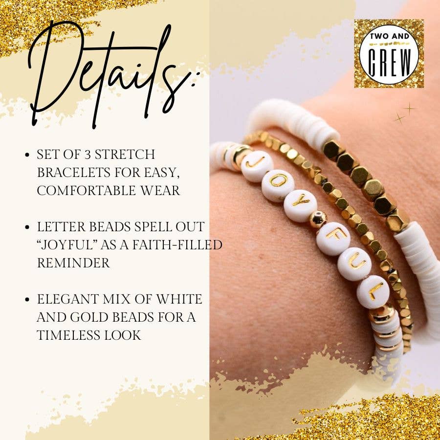 Two and Crew - Faith Based Jewelry & Gifts - Wholesale Jewelry Set - Joyful Bracelet Set – Christian Jewelry, faith Gift2