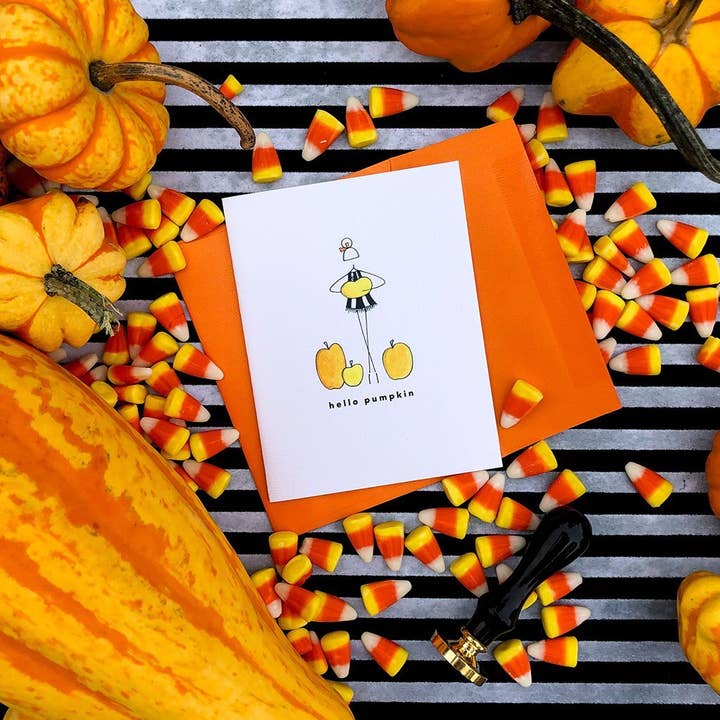 BIGLIETTO DI HALLOWEEN «CIAO ZUCCA» per la vendita all'ingrosso da parte di LO in LONDON®