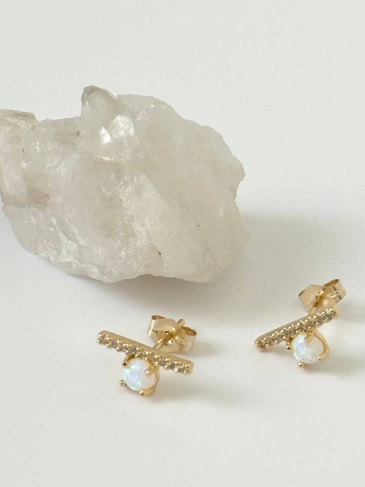 Sky Fall Opal Studs for wholesale by Tramps+Thieves