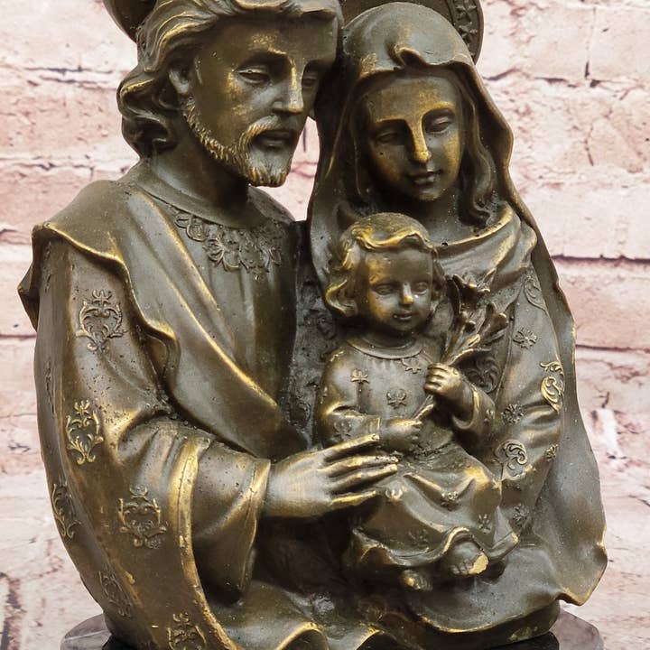 Bronzhaus - Wholesale Sculpture - Holy Family Bronze Statue – Jesus, Mary & Joseph Sculpture2