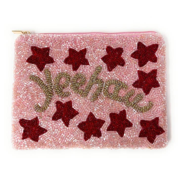 Yeehaw Makeup Beaded Purse for wholesale by Twine and Love