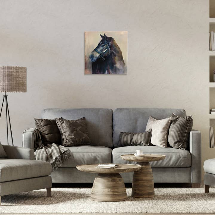 Stupell Industries - Wholesale Wall Decor - Kids & Baby - Ritzy Black Horse Canvas Art13