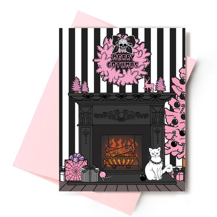 Merry Gothmas Card for wholesale by Spooky Glam Paper