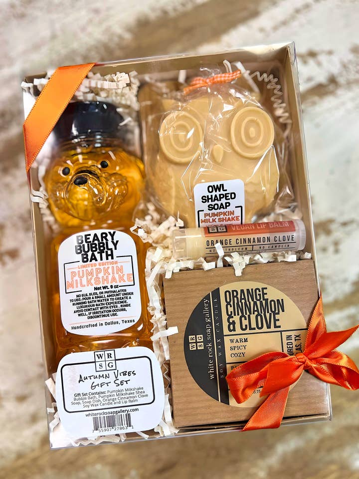 Autumn Vibes Gift Set for wholesale by White Rock Soap Gallery