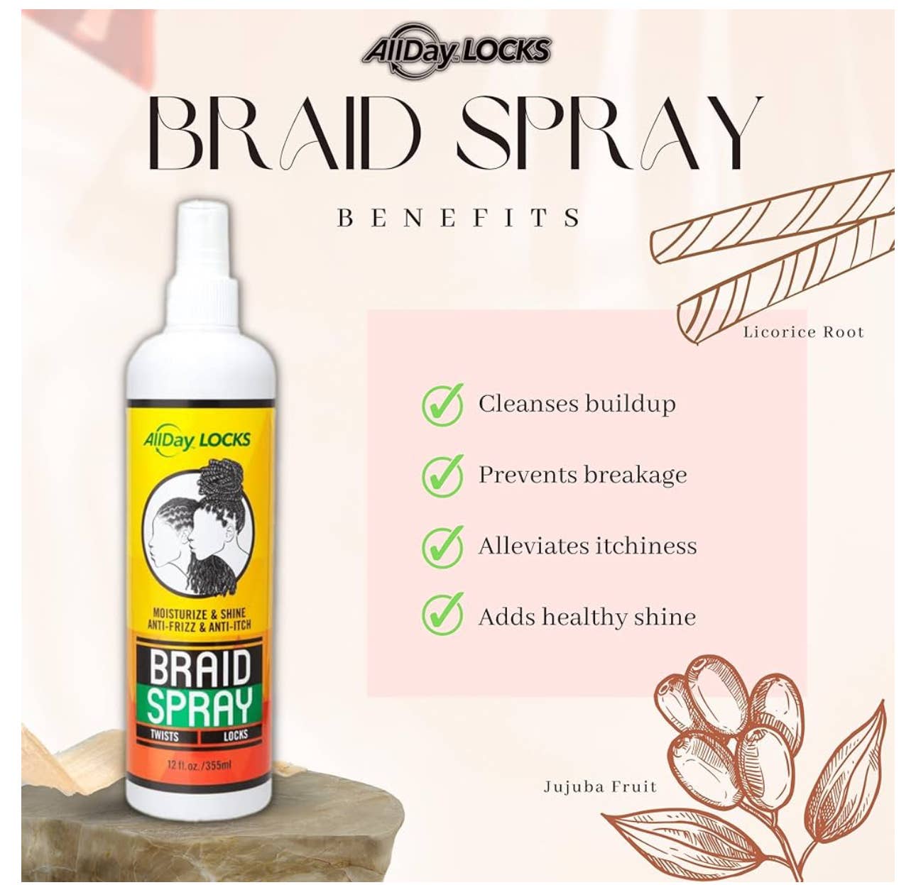 GIFTHAIRS BEAUTY STORE – wholesale Hair spray – ALLDAY LOCKS BRAID SPRAY 1