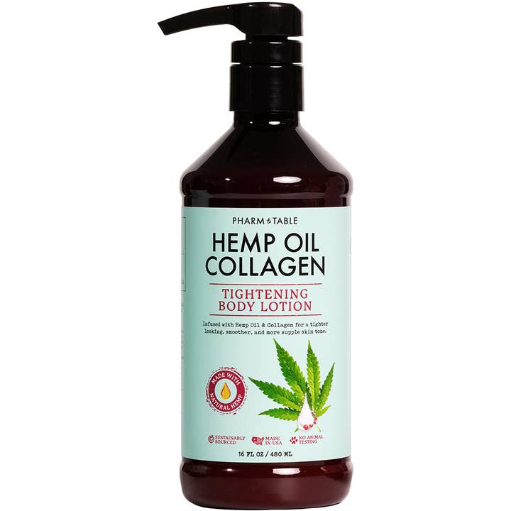 Pharm To Table Hemp Oil Collagen Tightening Body Lotion 16oz for wholesale by Kira Labs