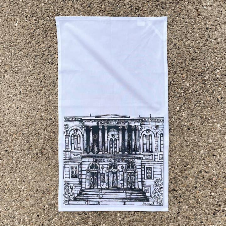 KLoRebel Art Co. - Wholesale Tea Towel - Carnegie Library Towel
