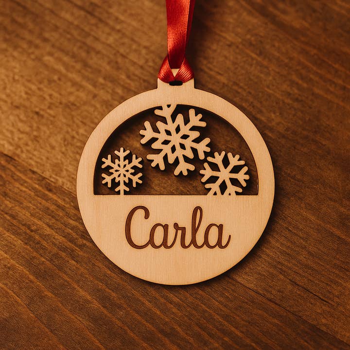 Personalized Snowflakes Ball for the Christmas Tree for wholesale by Fustik