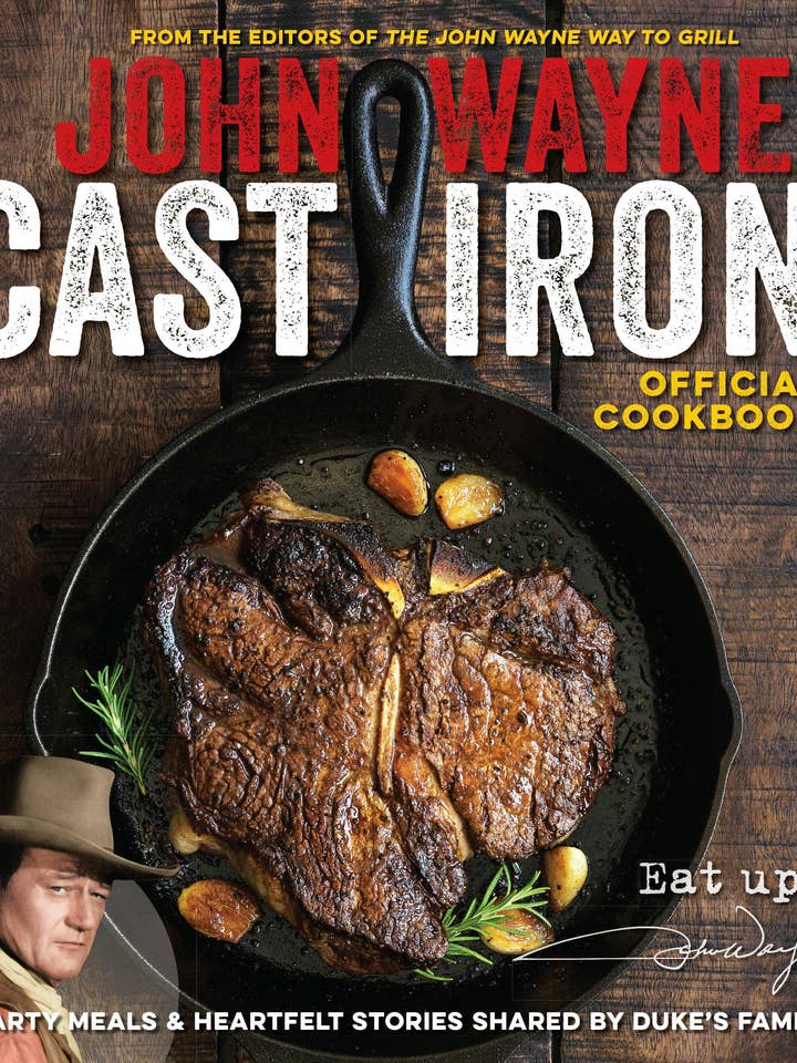 John Wayne Cast Iron Cookbook for wholesale by Macmillan Publishers