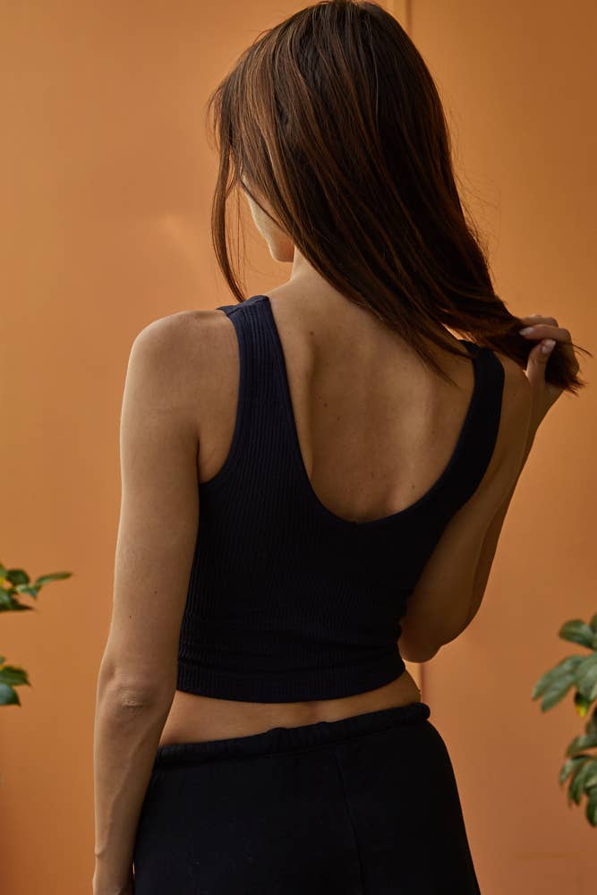 By Together - Wholesale Tank Top - Women's - S1050N | Seamless Sleeveless UV Neck Reversible Tank Top5