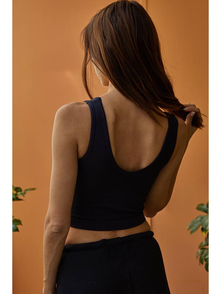 By Together - Wholesale Tank Top - Women's - S1050N | Seamless Sleeveless UV Neck Reversible Tank Top5