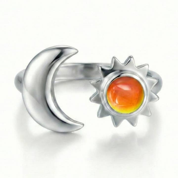 Anel Sol e Lua por atacado de LeightWorks - Aurora Crystal Jewelry