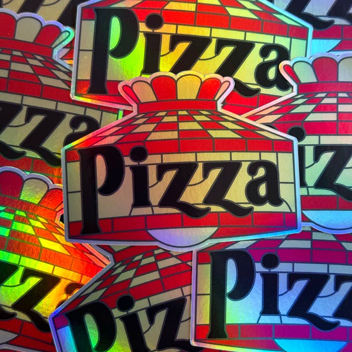 MacGuffin Goods - Wholesale Sticker - Pizza Lamp Holo Sticker1