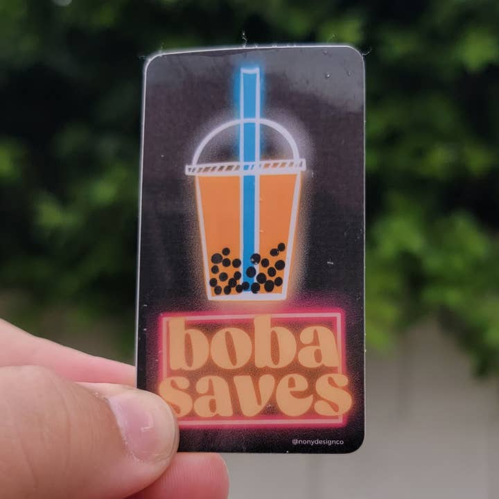Neon Boba salva adesivo cortado por atacado de Nony Design Company