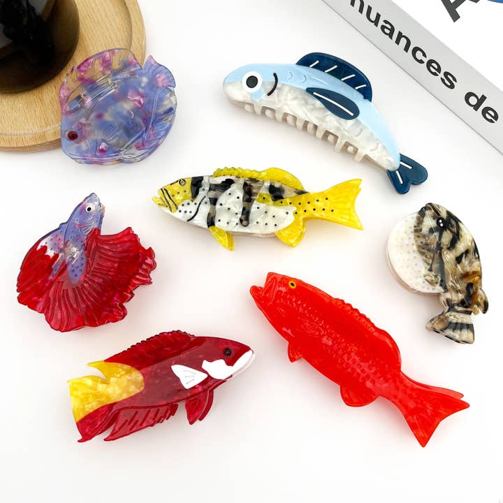 Ny hårklämma med fisktema för wholesale av TheDivaSoap