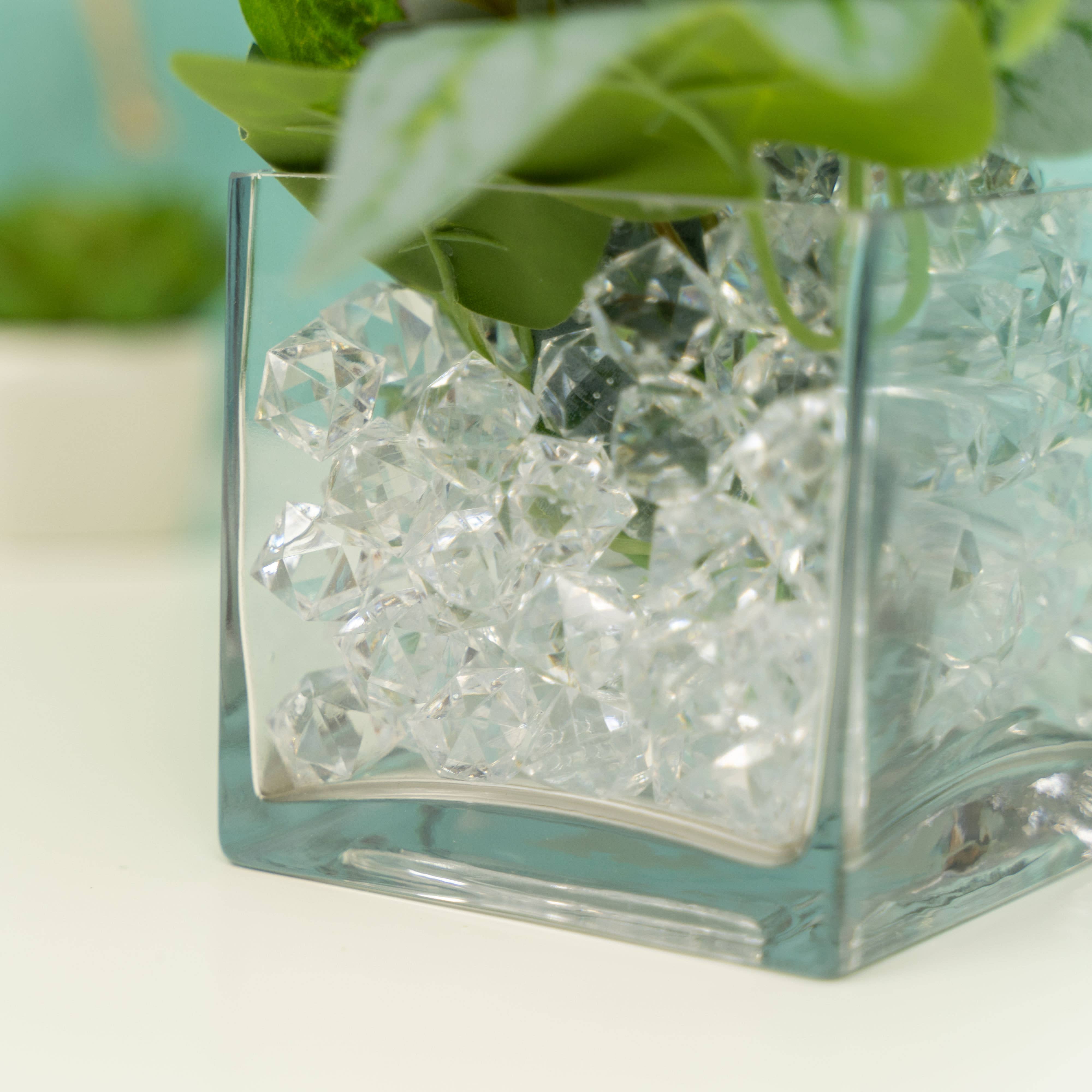 Portofino International Trading, USA - Wholesale Vase - 4 Inch Square Clear Glass Vase7