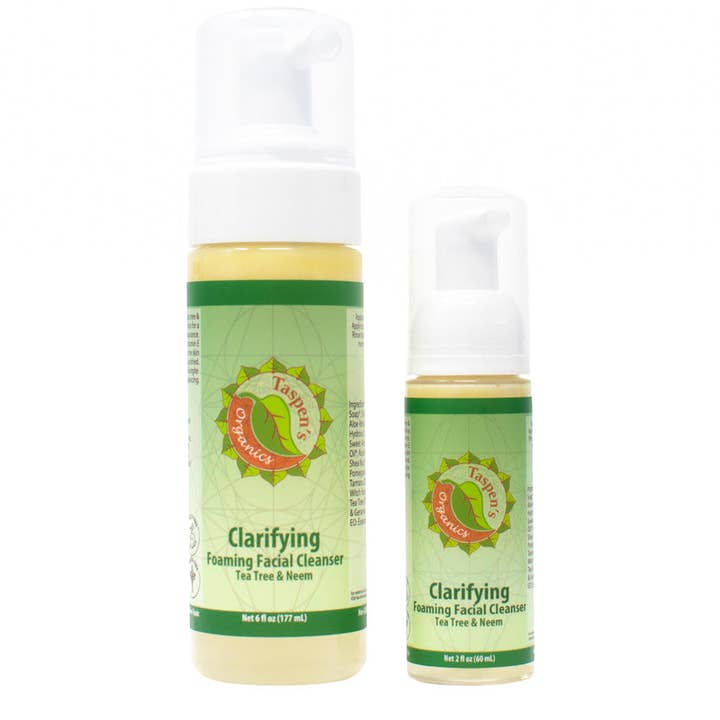 Clarifying Foaming Facial Cleanser with Tea Tree & Neem for wholesale by Taspen's Organics