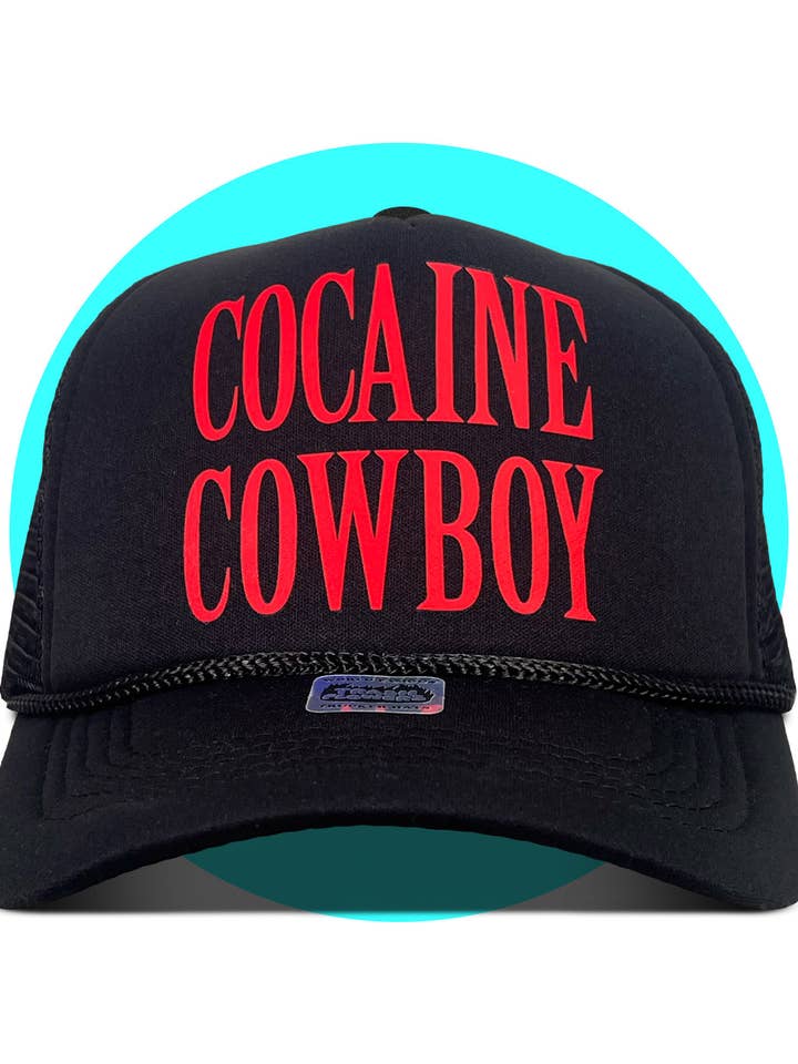 Cocaine Cowboy Trucker Hat for wholesale by Trash Flowers Trucker Hats