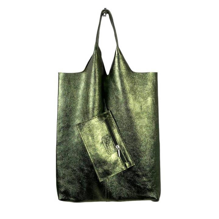 Chenson & Gorett - Wholesale Shoulder Bag - Women's - Women's Leather Shopper Bag with Shiny Effect January Promo