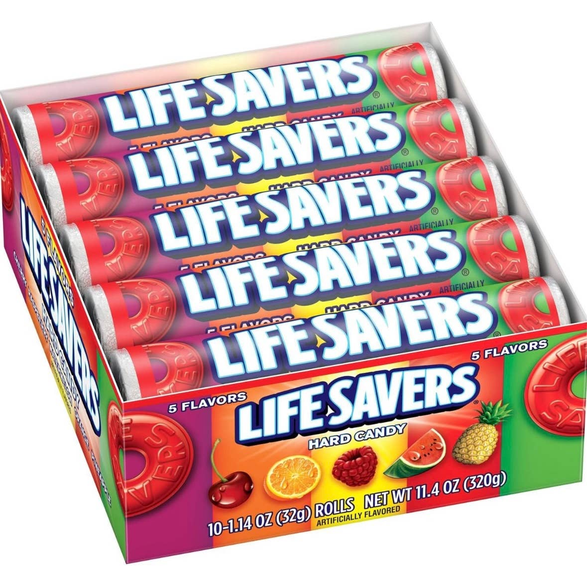 O'Shea's Candies Sweet Shop - Wholesale Hard Candy - Nostalgic 1921 Original 5 Flavor Life Savers® 20ct RetroBox