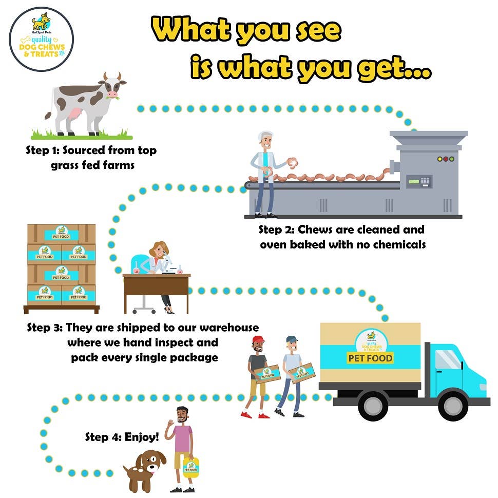 Hotspot Pets - Wholesale Pet Treats - Dog - 12'' All Natural Premium Bully Sticks Dog Treats, 10 Count4