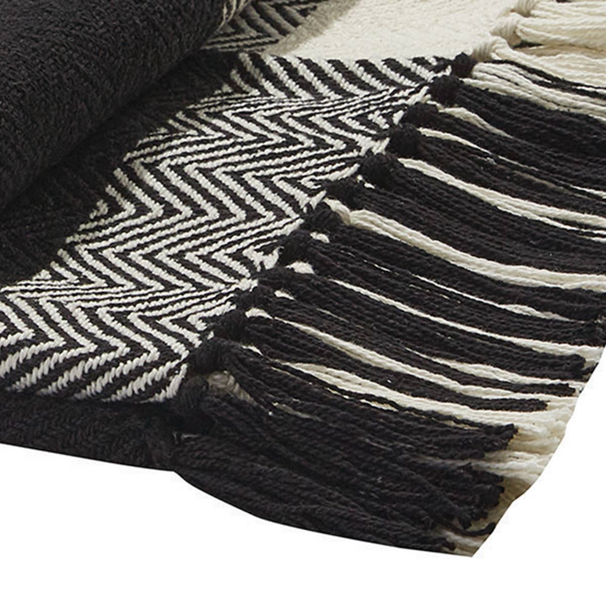 Park Designs - Wholesale Throw Blanket - Onyx And Ivory Throw 50" X 60"2