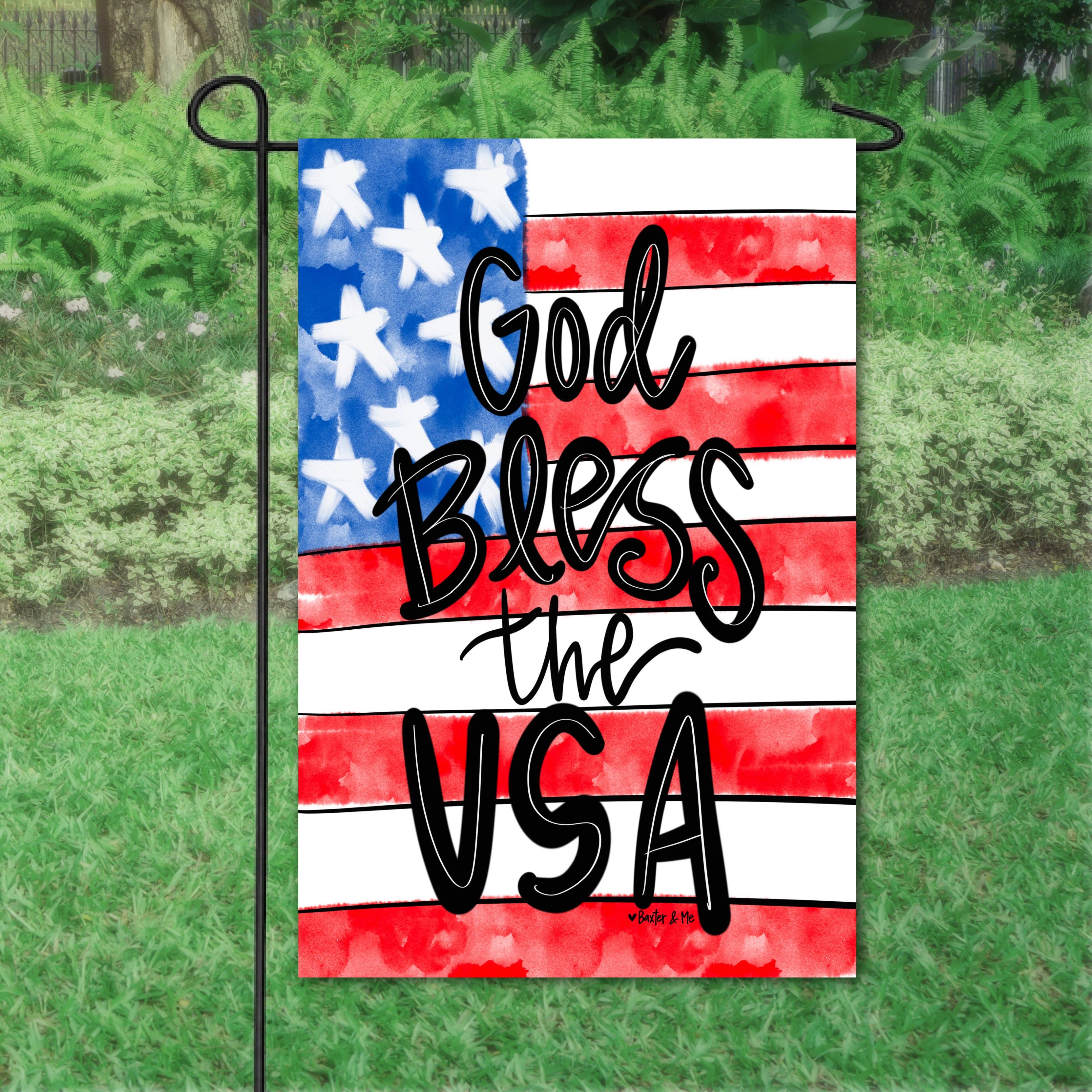 Baxter & Me - Wholesale Flag - God Bless the USA Flag Garden Flag0