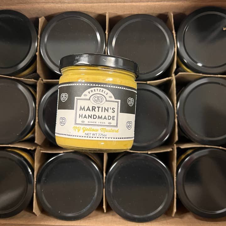 Martins Handmade Pretzels - Wholesale Mustard - NY Style Yellow Mustard - 7.75oz Jars4