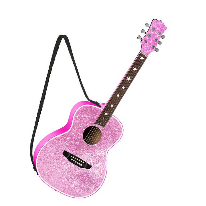 Kurt S. Adler, Inc. - Wholesale Ornament - 4.5"RESIN PINK GUITAR ORN