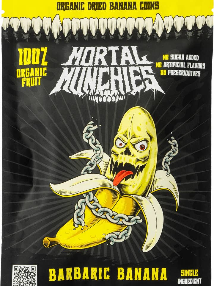 Barbaric Banana - Natural Dried Fruit (6-Pack) for wholesale by Mortal Munchies