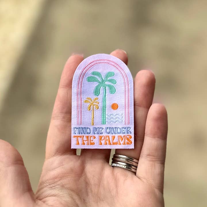 Southern N Savvy - Wholesale Patch - Under the Palms Iron on Trucker Hat Patch