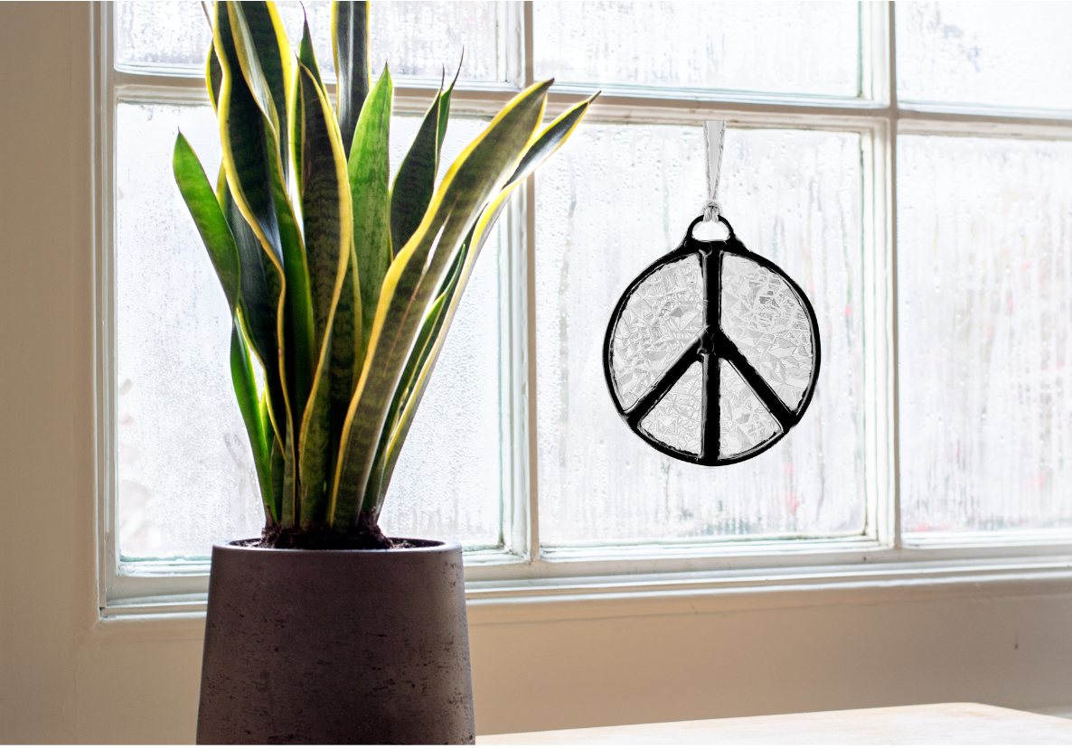 Samara Designs Studio - Wholesale Suncatcher - Glass Peace Sign Suncatcher29