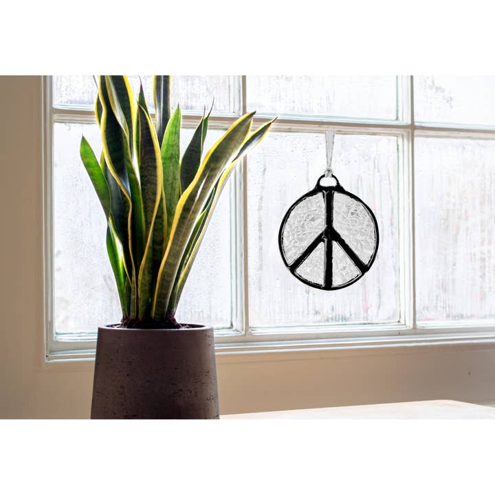 Samara Designs Studio - Wholesale Suncatcher - Glass Peace Sign Suncatcher29