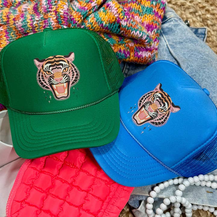 Roaring Tiger Hat | Graphic Trucker | Spring and Summer per la vendita all'ingrosso da parte di Knox + Nell