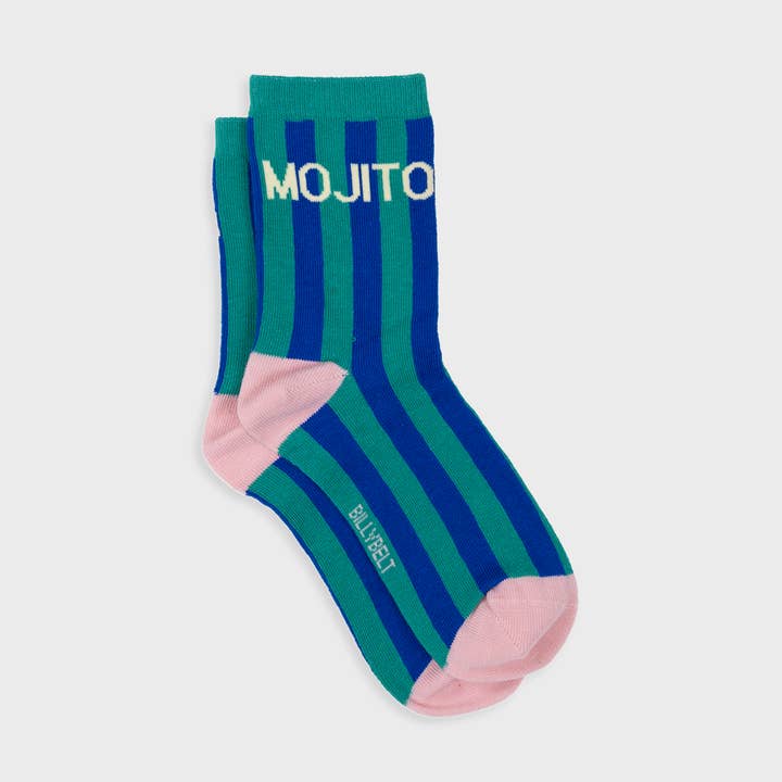Striped Mojito Combed Cotton Socks for wholesale by BILLYBELT