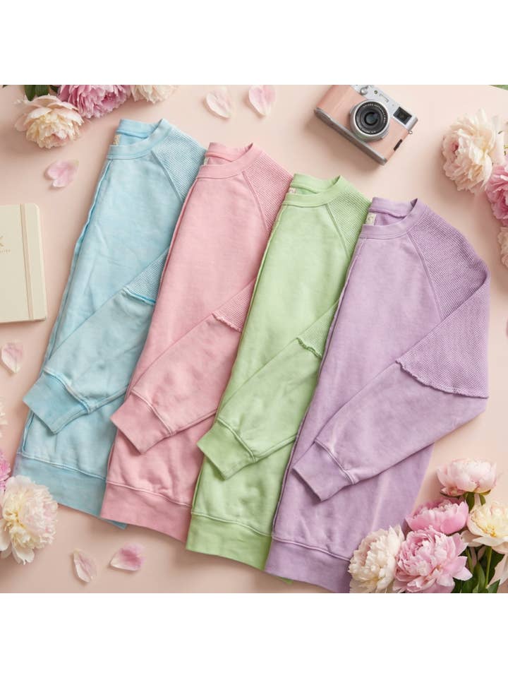 JadyK - Wholesale Knit Top - Women's - Spring 2026: Daisy Waffle Ash Wash Top7