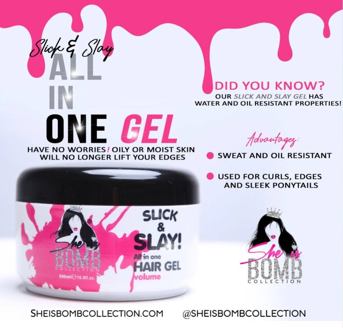 She Is Bomb Collection - Wholesale Haarstyling gel/mousse - GLAD EN SLAY GEL 500ml1