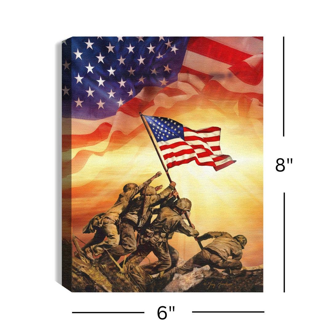 Glow Decor - Vente Décorations de table - Toile de table éclairée Home of the Brave 8 x 62