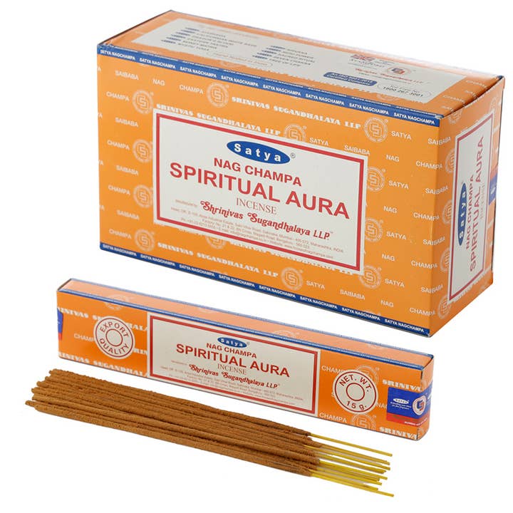 01413 Satya VFM Spiritual Aura Nag Champa Incense Sticks for wholesale by Puckator Ltd