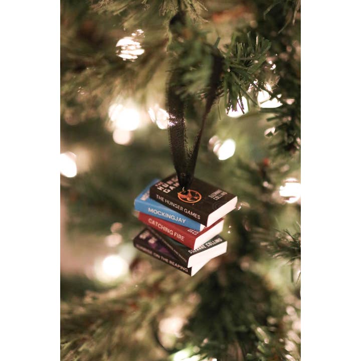 Hunger Games Mini Book Stack Ornament for wholesale by The Sticker Shop